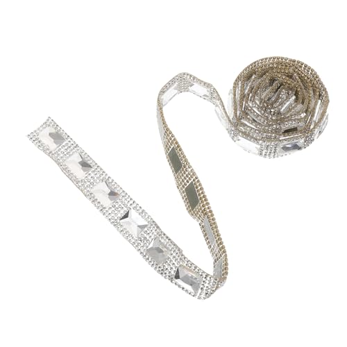 HAWILLOSCH 1 Rolle Gürtel Aus Strass Diamantband Schleifenmuster-patch Geschenkverpackungsbänder Strassstreifen Zum Aufbügeln Strassband Strass-bänder-dekor Diy Handwerk Strass Plastik von HAWILLOSCH