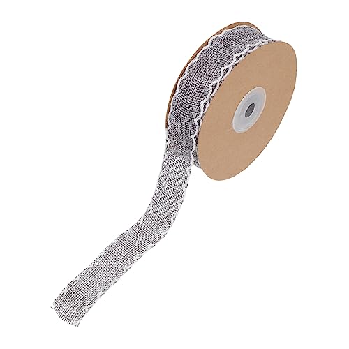 HAWILLOSCH 1 Rolle Hanfoptik gepolstert seidenband ribbon Sackleinenband zum Verpacken von Geschenken DIY Bastelband Bänder zum Verpacken von Geschenken Präsentieren Sie Geschenkbänder Grey von HAWILLOSCH