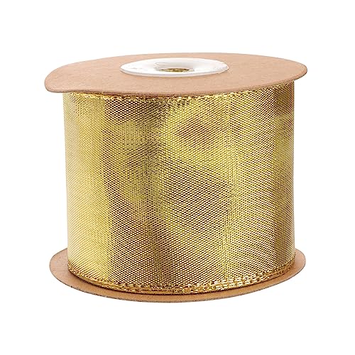 HAWILLOSCH 1 Rolle Helles Zwiebelgewebe seidenband ribbon Hochzeitsband geschenkverpackung hochzeitsringe Baum großes Geschenkpapier Pastell Verpackungsband Fleckband metallische Linie Golden von HAWILLOSCH