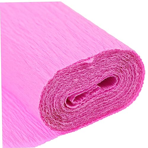 HAWILLOSCH 1 Rolle Italienisches Stretch-Krepppapier Kreppluftschlangen rosa Dekorationen rosa Geschenkpapier halloween dekoration halloween decoration Bastelkrepppapier Krepppapierverzierung von HAWILLOSCH