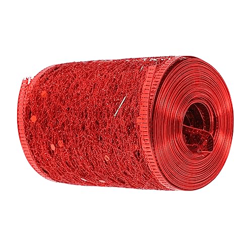 HAWILLOSCH 1 Rolle Mesh-Dekorationsband seidenband ribbon geschenkband Weihnachtsgirlande Scrapbook-Verzierungen Hochzeitsdekoration DIY Band zur Dekoration Kleidungsbanddekor Polyester rot von HAWILLOSCH