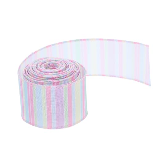 HAWILLOSCH 1 Rolle Osterband Bonbonband Geschenkband zum Basteln Federdrahtband Pastellband geschenkverpackung party dekoration dekoratives Geschenkband Verpackungsband für Polyester von HAWILLOSCH