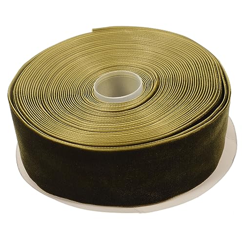 HAWILLOSCH 1 Rolle Samtgewebe Geschenkband basteln Weihnachtsband Paketband für Handwerk Schleife Hochzeitsband seidenband ribbon geschenkverpackung Wohnaccessoire Wickelband Nylon Dark Green von HAWILLOSCH