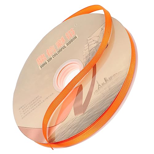 HAWILLOSCH 1 Rolle Schleife Leinenband Bauernband Grosgrain-stoffband Ripsband Zum Basteln Banddekor Weihnachtsgeschenke Hochzeitsband Krippendekor Geschenkverpackungszubehör Polyester Orange von HAWILLOSCH