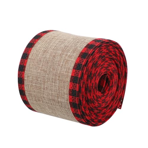 HAWILLOSCH 1 Rolle Schleife rustikales Band Ornamentband Juteband Geschenkband Hochzeitsgirlande seidenband ribbon Weihnachts-DIY-Band Weihnachtsgeschenk-Verpackungsband Polyester rot von HAWILLOSCH