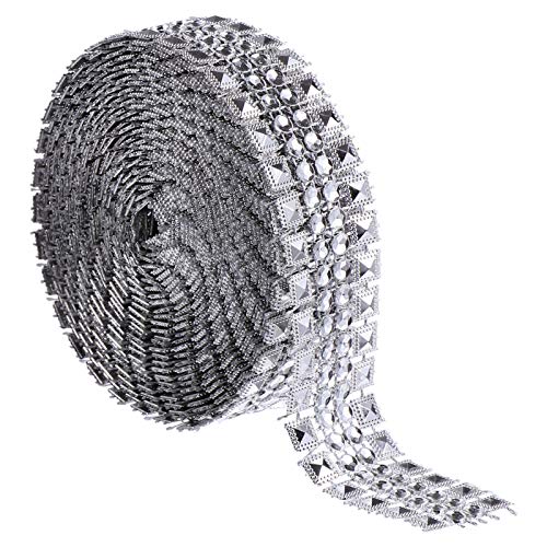 HAWILLOSCH 1 Rolle Strass Diamantband Funkelndes Netzband Für DIY Kunsthandwerk Dekorative Anwendung Ideal Für Hochzeiten Bastelprojekte Perlen Und Rhinestone Dekoration von HAWILLOSCH