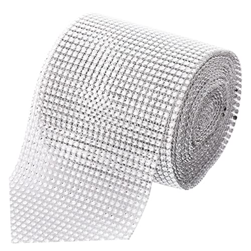 HAWILLOSCH 1 Rolle Strass Mesh Band Bling Strass Wickelband Diamanten Band Für Hochzeitstorten Hochzeitsdeko Tortenzubehör Funkelnde Dekoration Für Festlichkeiten von HAWILLOSCH