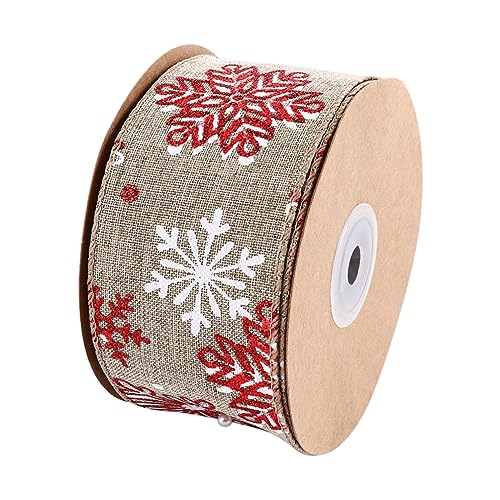 HAWILLOSCH 1 Rolle Weihnachtsmusterband Breites Bastelband Für Geschenkverpackungen Dekoratives Geschenkband Mit Festlichen Motiven Ideal Für Die Weihnachtszeit von HAWILLOSCH