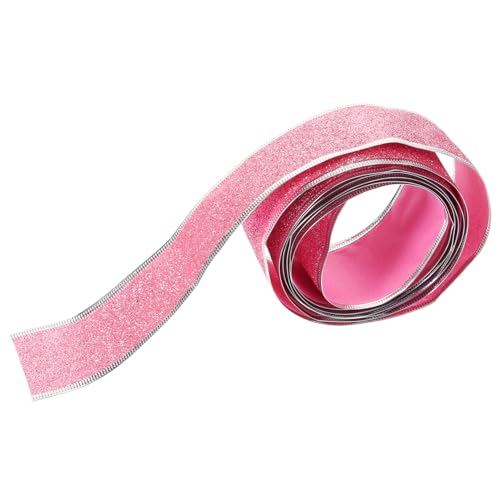 HAWILLOSCH 1 Rolle rosa Band seidenband ribbon weihnachtsgeldgeschenke weihnachts mitbringsel Band zur Schmuckherstellung Geschenkband Schneidbares Bastelband Multifunktions-Paketband Stoff von HAWILLOSCH