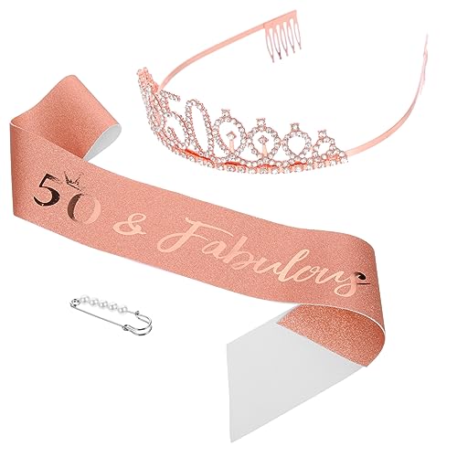 HAWILLOSCH 1 Satz Party-Krone-Stirnband Frauen alles zum geburtstag dekorationen Partydekorationen Tiaras Stift Schmuck Geburtstagsfoto Requisiten Kronen zum Geburtstag Strasssteine von HAWILLOSCH