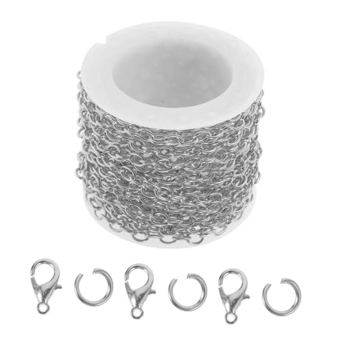 HAWILLOSCH 1 Satz Schmuckkette Hummerschere Armband Verlängerungskette schmuckherstellung schmuck machen Bastelkette aus Metall Kette für die Herstellung von Halsketten Legierung Silver von HAWILLOSCH