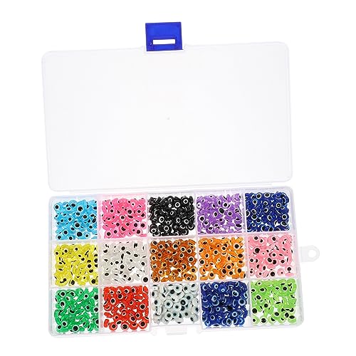 HAWILLOSCH 1 Schachtel Perle des bösen Blicks DIY-Ohrringe Handwerk Perlen machen Armbandperlen Korn halloween schmuck halloween accessoires handgefertigte Perlen dekorative lose Perlen Harz von HAWILLOSCH