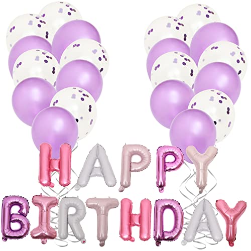 HAWILLOSCH 1 Set Bezaubernde Geburtstagsparty Dekoration Mit Luftballons Leuchtenden Folienballons Und Girlande Für Ein Festliches Happy Birthday Layout Ideal Für Kindergeburtstage Und von HAWILLOSCH