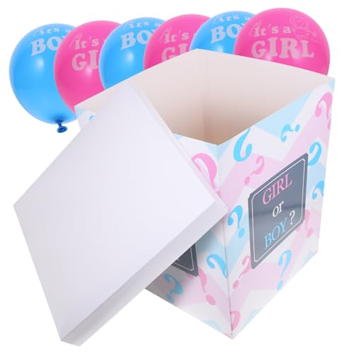 HAWILLOSCH Baby Gender Reveal Party Deko 1 Set Gender Reveal Ballonbox Geschlechtsrevealing Partydekoration Für Jungen Und Mädchen Luftballons Und Deko Für Babyparty Feier Zur Geschlechtsenthüllung von HAWILLOSCH