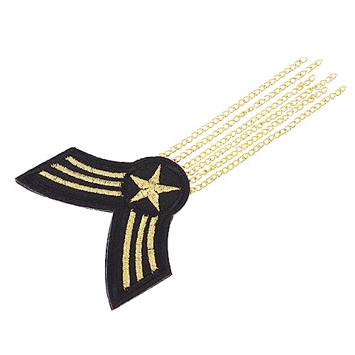 HAWILLOSCH 1 Stk Schulterklappen Jahrgang Epaulette Schultermarke Männer Epaulette Stabile Schulterklappe Schulterbrosche Epaulet Strapazierfähige Schulterklappe Quaste Epaulette Yellow von HAWILLOSCH