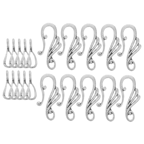 HAWILLOSCH 10 Sets Silberne Armbandverbinder Aus Zinklegierung Schmuckverschluss Knebelschnallen Knebelverschlüsse von HAWILLOSCH