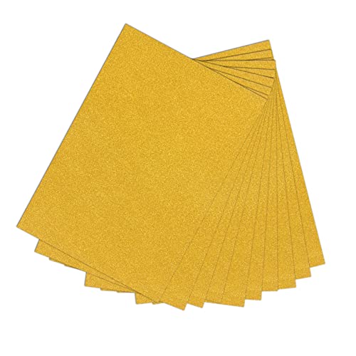 HAWILLOSCH 10 Stück A4 Glitzerndes Kartonpapier Gold Für DIY Material Kunsthandwerk Scrapbooking Und Kreative Bastelprojekte von HAWILLOSCH