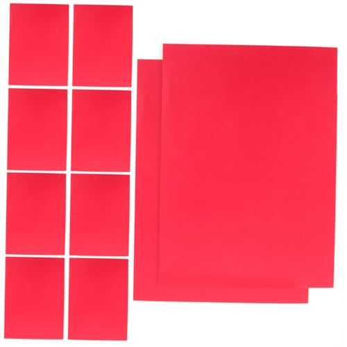 HAWILLOSCH 100 Blatt Handbemalter Karton Diy Liefert Dekorativer Farbiger Karton Diy-material Farbige Karte Kartenvorrat Farbig Farbkarton Zubehör Für Die Kartenherstellung Papier Rot von HAWILLOSCH