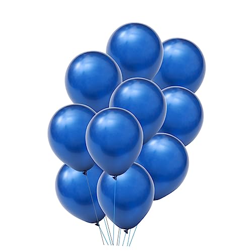 HAWILLOSCH 100 Stück 10 Party Luftballons Braut Luftballons Geburtstagsfeier Dekorationen Hochzeits Luftballons Marineblaue Luftballons Raumaufteilungs Luftballons Metallische von HAWILLOSCH