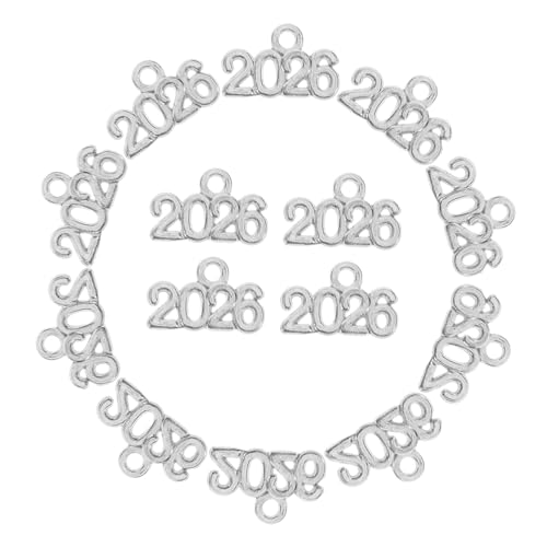 HAWILLOSCH 100 Stück DIY Charms Zur Schmuckherstellung Anhänger Aus Zinklegierung Silber Charms Zum Basteln Abschlusskappen Charm von HAWILLOSCH