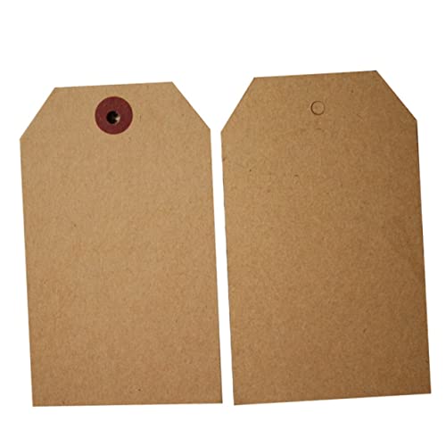 HAWILLOSCH 100 Stück Kraftpapier Etiketten DIY Verpackungsetiketten Für Hochzeiten Geburtstagsfeiern Dekoration Preisschilder Und Süßigkeitenboxen von HAWILLOSCH