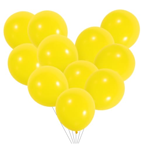 HAWILLOSCH 100St Ballon Partydekorationen Dekorationen im Innenbereich weihnachst hits verweihnachtet weihnachtsek party sachen balloon Partyzubehör Geburtstagsdekorationen Emulsion Yellow von HAWILLOSCH