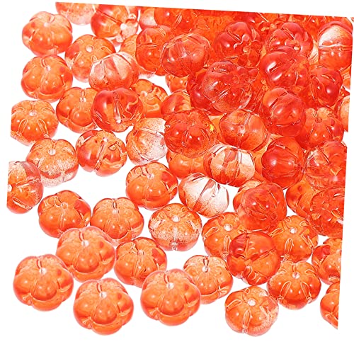 HAWILLOSCH 100St Kürbis-Perlen Ohrringperlen Schmuckherstellung aus Perlen DIY Girlande Perle halloween basteln halloween dekoration halloweendeko DIY zubehör armband DIY liefert Glas Orange von HAWILLOSCH