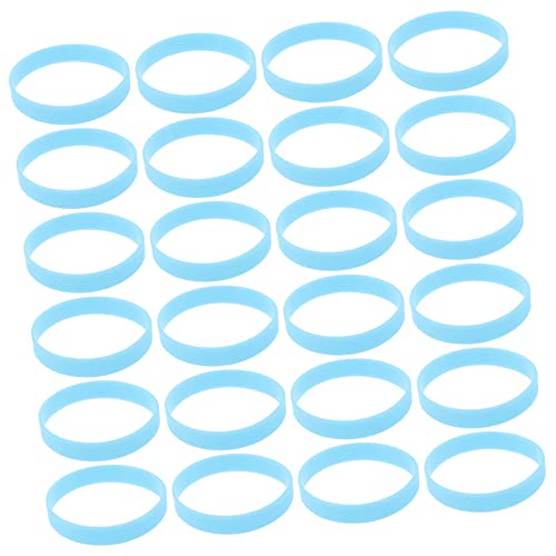 HAWILLOSCH 100st Leuchtendes Silikonarmband Partybevorzugungsarmbänder Kinderparty-armband Leuchtende Armbänder Leuchtstab-armbänder Große Leuchtstäbe Neonlicht Glühend Nacht Kieselgel Blue von HAWILLOSCH