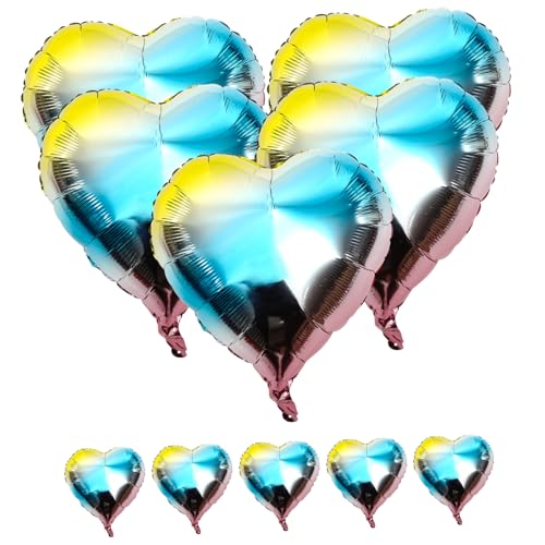 HAWILLOSCH 10St Ballon valentinstag dekorationen alles zum geburtstag dekorationen wedding balloons hochzeitsdekoration Partygeschenke Valentinstag-Party-Ornamente Aluminiumfolie von HAWILLOSCH