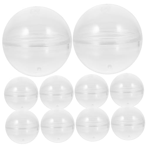 HAWILLOSCH 10St Gacha-Schale storage boxes aufbwahrungs-box zuckerwattemaschinen ablagekasten stauboxen verdrehte Kugeln Spiel befüllbare ostereier befüllbare runde Kugeln Plastik Transparent von HAWILLOSCH