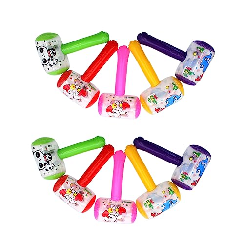 HAWILLOSCH 10St Hämmer aufblasbares Spielzeug Ornamente für Kinder aufblasbarer Cartoon-Hammer Kinderspielzeug hammer aufblasbar outdoorspielzeug Spielzeughämmer aufblasbare Hämmer Colorful von HAWILLOSCH