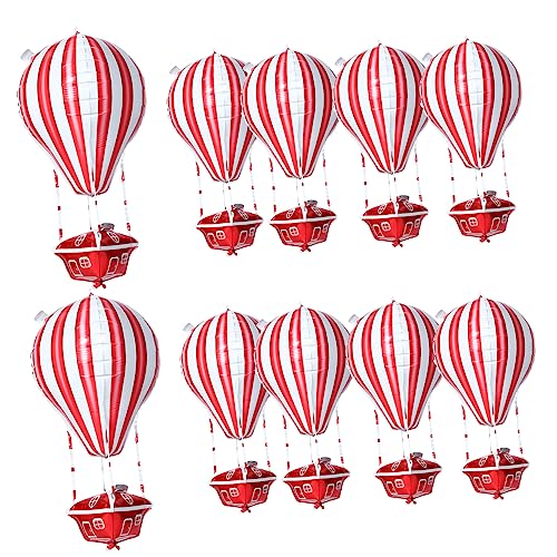 HAWILLOSCH 10St Junge Geburtstagsfeier Ballon kinder party kinderparty Kinderfest rote Luftballons kinder spielset rote schwarze und weiße Luftballons geburtstag ballon Aluminiumfolie von HAWILLOSCH