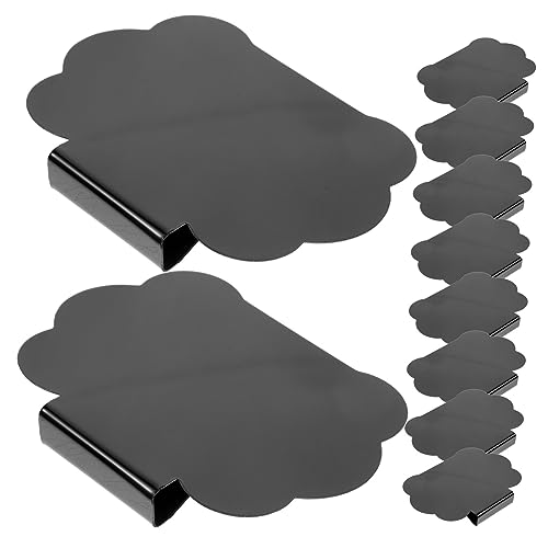 HAWILLOSCH 10St Preisschild Schilderhalter abnehmbare Werbeclips einlegeböden halterung shelf bracket einkaufskorb Mülletiketten zum Aufclipsen Clip für Preisauslagehalter Korb-Tags PVC Black von HAWILLOSCH