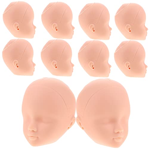 HAWILLOSCH 10St Puppenkopf anziehen Körper Gesicht Übe Make-up-Puppe Maschine Bjd-Puppen puppenköpfe schminkköpfe Augenöffnender Puppenkopf wohnungsdeko Puppenzubehör winzige Köpfe Plastik von HAWILLOSCH