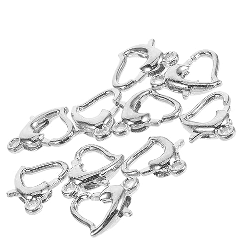 HAWILLOSCH 10St Schmuckmaterialien Bastelkette schnappen Abzugsverschlüsse Karabinerhaken Hummerschere schmuck machen schmuckset Halskettenverschluss Schmuckverschluss für DIY Metall Silver von HAWILLOSCH