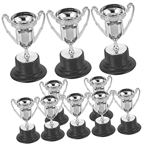 HAWILLOSCH 10St Trophäe belohnung kinder plastiktisch abhaltetöpfchen plasure Spielpreis Pokal für Kinder kinderspielzeug für kinder Kinderpreise für die Kinderparty Silver von HAWILLOSCH