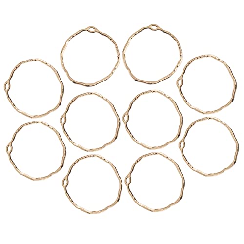 HAWILLOSCH 10st Diy-legierungsmaterial Lünette Anhänger Leer Schmuck Lünetten Charms Ohrhaken Für Die Schmuckherstellung Ohrstecker Für Ohrstecker Rahmen-anhänger-charme Golden von HAWILLOSCH