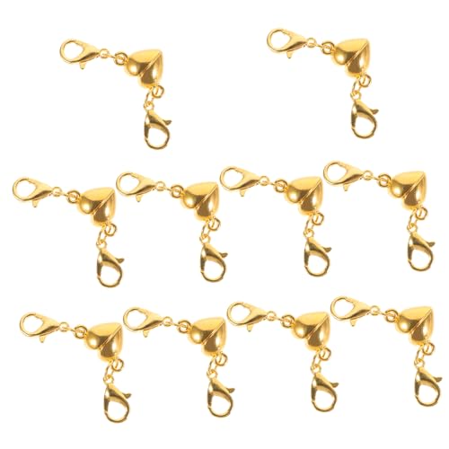 HAWILLOSCH 10st Magnetschnallenschmuck Schmuck Diy Zubehör Magnetverschlüsse Für Halsketten Magnetische Schmuckverschlüsse Magnetverschluss Schmuck Stecker Kupferlegierung Golden von HAWILLOSCH