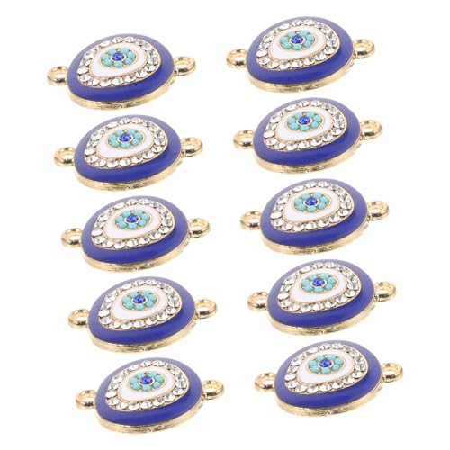 HAWILLOSCH 10st Perlen Halsketten Schmuck Evil Eye Anhänger Böser Blick-charm Armbandanhänger Selber Machen Augenzauber Böser Blick Für Halskette Böser-blick-anhänger Für Armbänder Metall von HAWILLOSCH