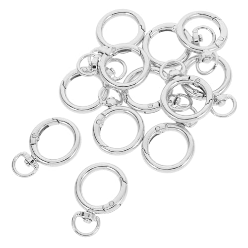 HAWILLOSCH 12 Stück Karabinerhaken 25 Mm Aus Legierung Mit Drehbaren O Ringen Für Taschen Gürtel Schlüsselanhänger Geldbörsen DIY Zubehör Silber Farben Robust Und Vielseitig von HAWILLOSCH