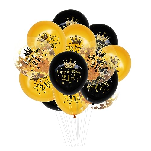 HAWILLOSCH 15St Geburtstag Luftballons Zahlenballon Partyballons zum Geburtstag konfettiballone wand polsterung zahlen luftballon Latexballons zum Geburtstag Geburtstagsballon Emulsion von HAWILLOSCH