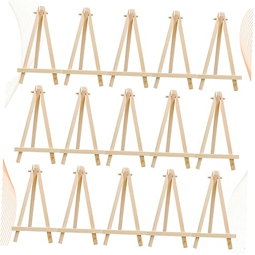 HAWILLOSCH 15St Gemäldehalter easel künstler staffeleien mini staffelei Mini Display Staffelei Mini Malerei Halter Tischstaffeleien Malstaffelei Farbdisplayständer Dreieckige Staffelei Bambus von HAWILLOSCH