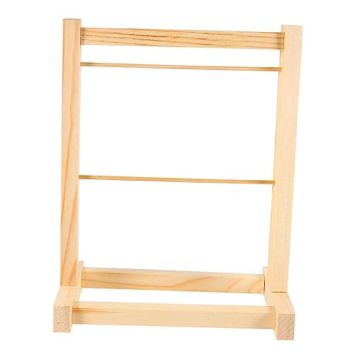 HAWILLOSCH 1pc Langlebige Puppe Kleiderbügel Holz Puppe Mantel Kleid Kleiderbügel Puppe Kleidung Rack von HAWILLOSCH