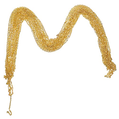 HAWILLOSCH 2 Schmuckkette lange Halskettenkette Kettenhalsketten für Damen Ohrring DIY Kette Zubehör zur Herstellung von Halsketten Halskettenketten für die Schmuckherstellung Eisen Golden von HAWILLOSCH