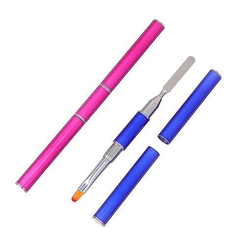 HAWILLOSCH 2 Stück Doppelseitiger Nail Art Pen Für Maniküre Phototherapie Stift Für Salon Bunter Nail Art Pinsel Nail Care Pen Nail Werkzeug Set von HAWILLOSCH