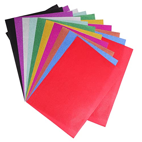 HAWILLOSCH 20 Blatt Selbstklebendes Glitzerpapier Farbiges DIY Bastelpapier Glitzerpulver Bastelpapier Für Scrapbooking Karten Dekorationen Und Kunsthandwerk von HAWILLOSCH