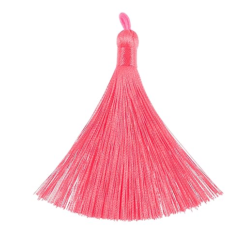 HAWILLOSCH 20 Stk Quaste Schmuckanhänger Quasten für Lesezeichen Quastenanhänger für Armbänder DIY keychain Solid color tassel Zubehör für Quastenohrringe hängender Quastenanhänger Rosa von HAWILLOSCH