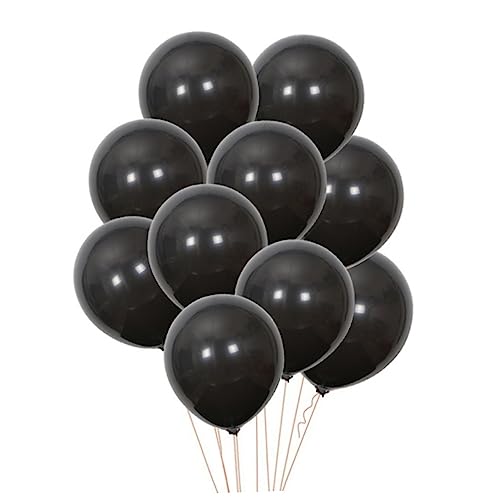 HAWILLOSCH 20 Stück 10 Zoll Schwarze Runde Latexballons Für Geburtstag Hochzeit Halloween Und Partydekoration Einfarbige Luftballons Für Festliche Anlässe von HAWILLOSCH