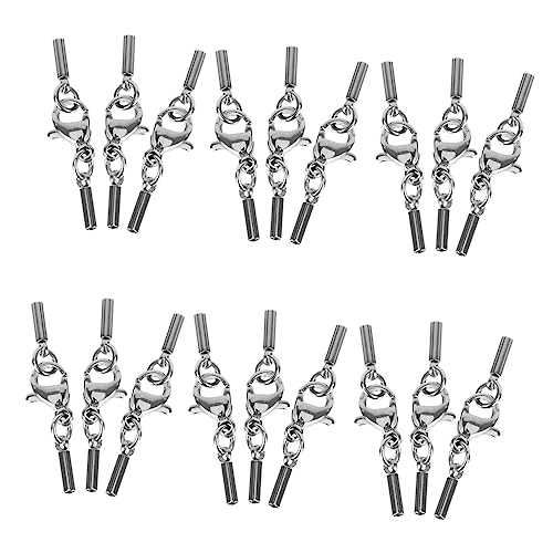 HAWILLOSCH 20St Hummerschere Stecker für Schmuckverschlüsse Kettenverschluss Halskettenverschlüsse Schmuck Verschluss kleine Anschlüsse Schmuckverschluss Silver von HAWILLOSCH