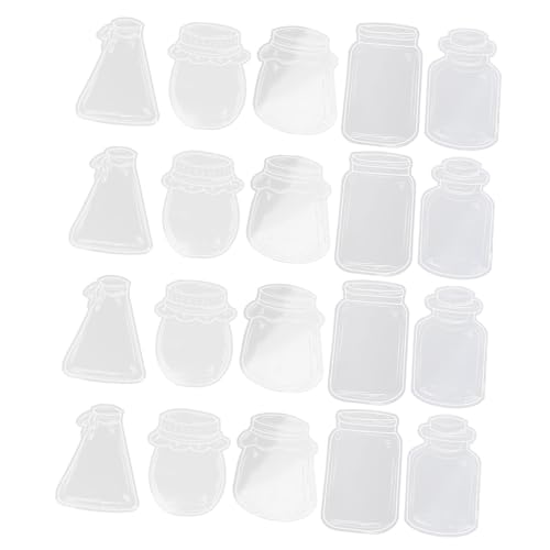 HAWILLOSCH 20St geprägtes Lesezeichen Handgemachte Lesezeichen DIY Lesezeichen handgemachte buchzeichen kawaii Lesezeichen Trockenblumen-Lesezeichen basteln Plastik Transparent von HAWILLOSCH